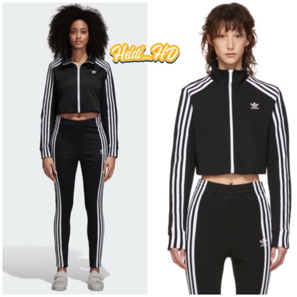 cropped adidas tracksuit